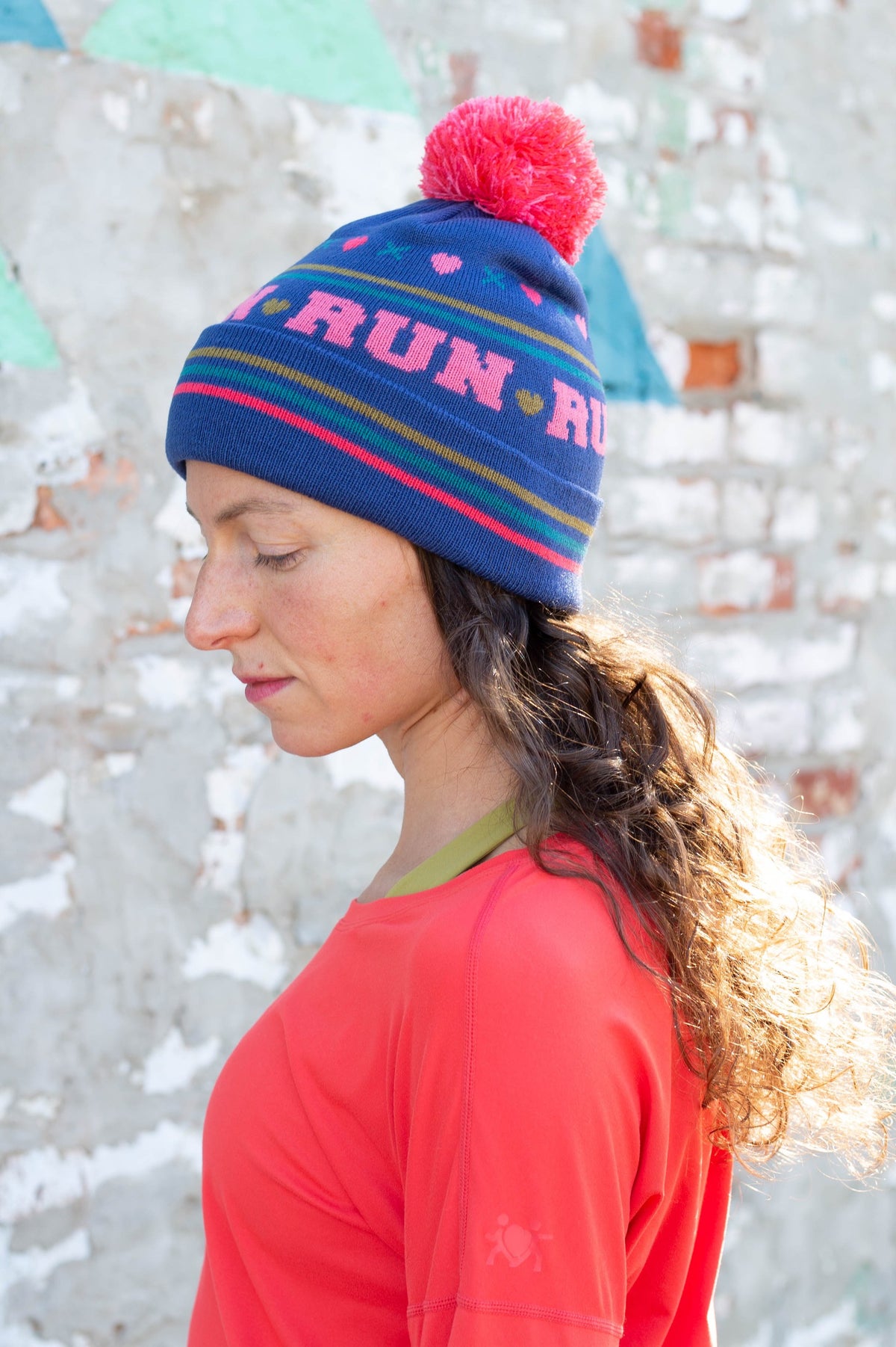 Run Pom Beanie (navy)