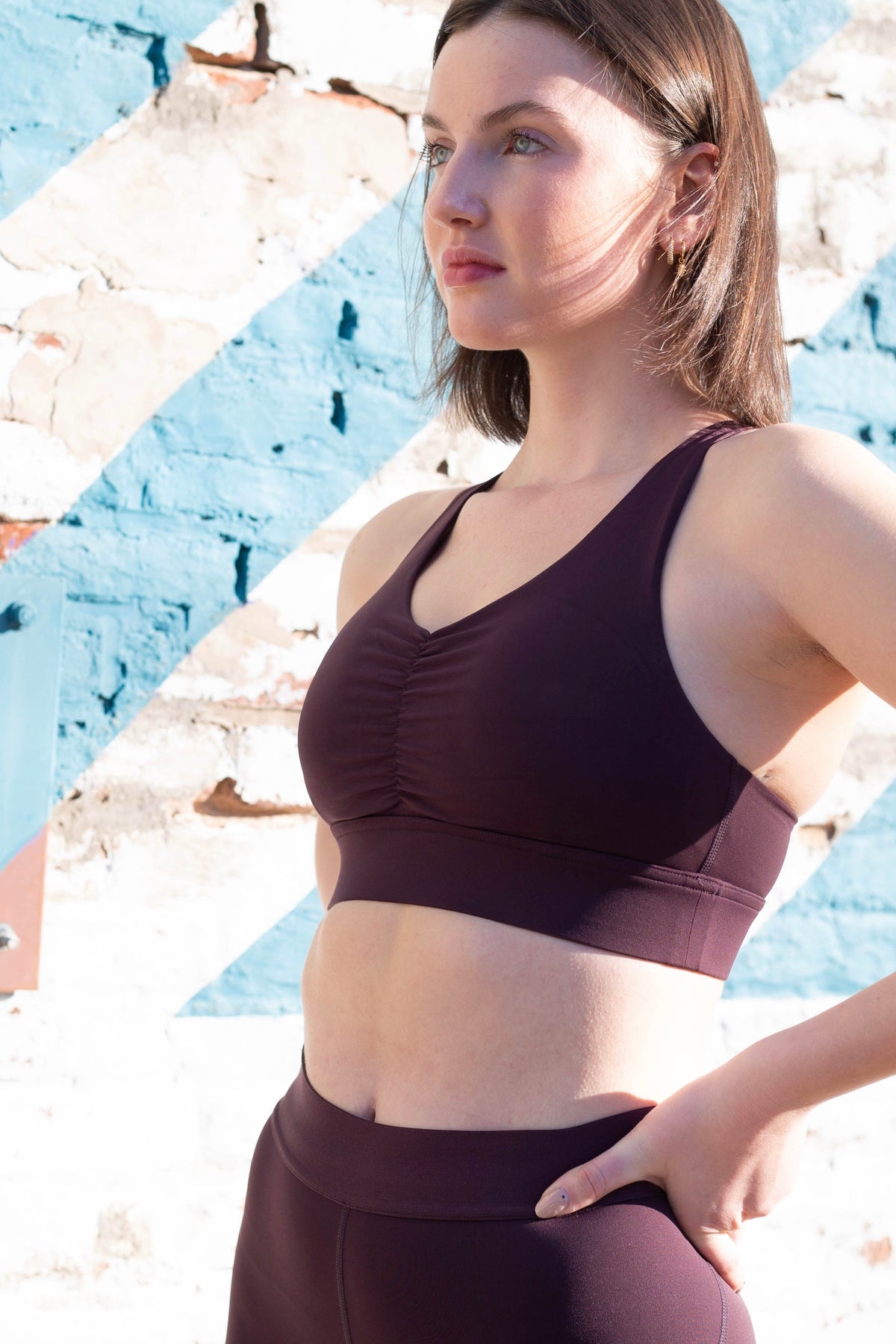 Brooklyn Run Bra (plum) -- FINAL SALE