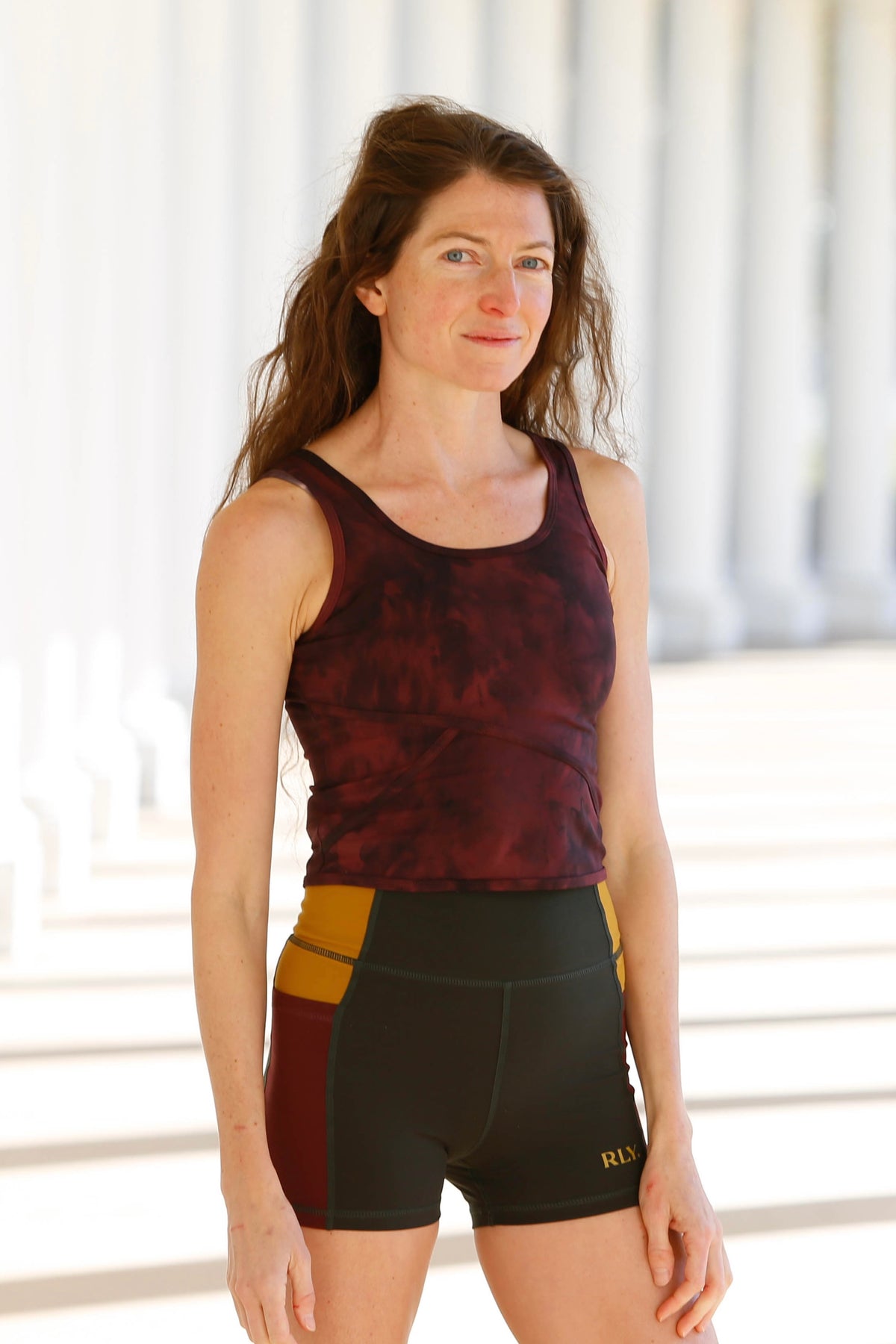Elara Tank (black cherry tie-dye)