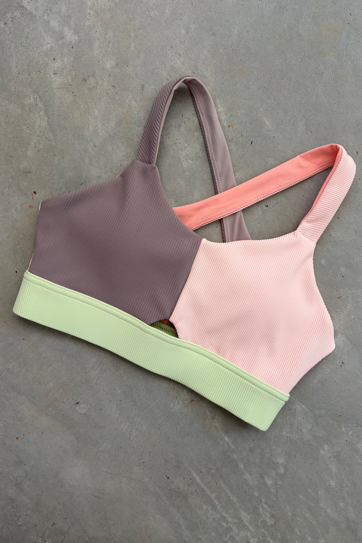 Camryn Run Bra (limelight colorblock)