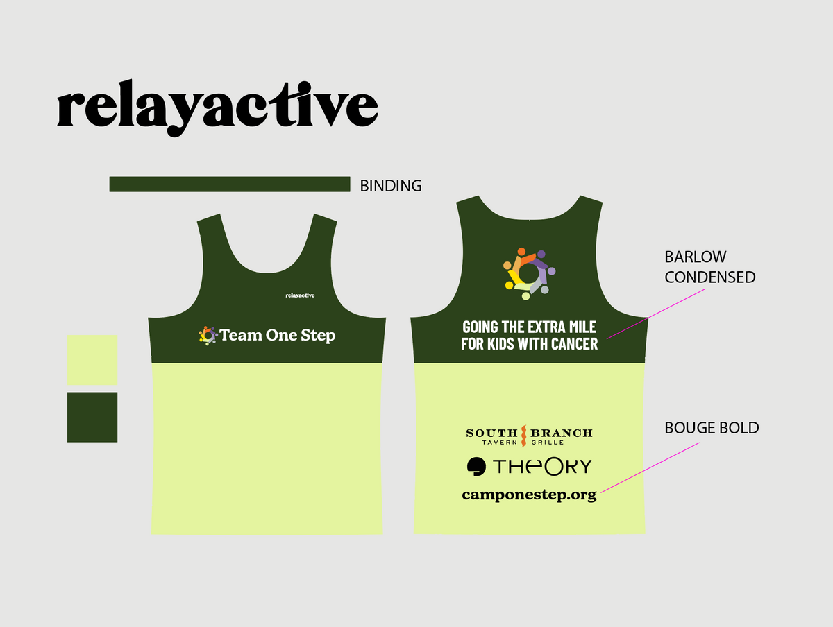 Custom Running Singlets for Team One Step