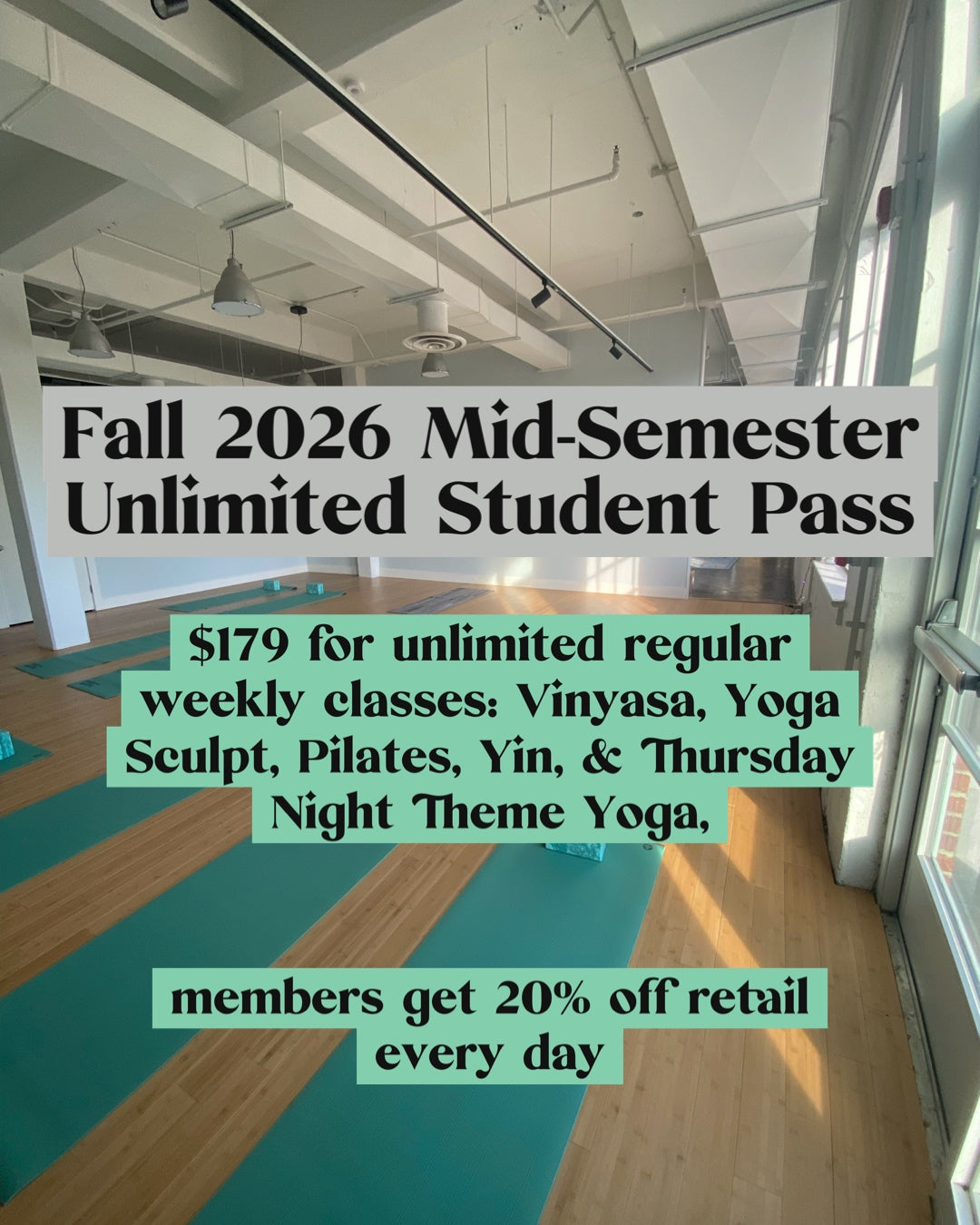 Fall 2026 Mid-Semester Unlimited Student Pass
